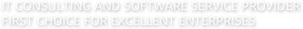 IT Consulting and Software Service Provider First Choice for Excellent Enterprises